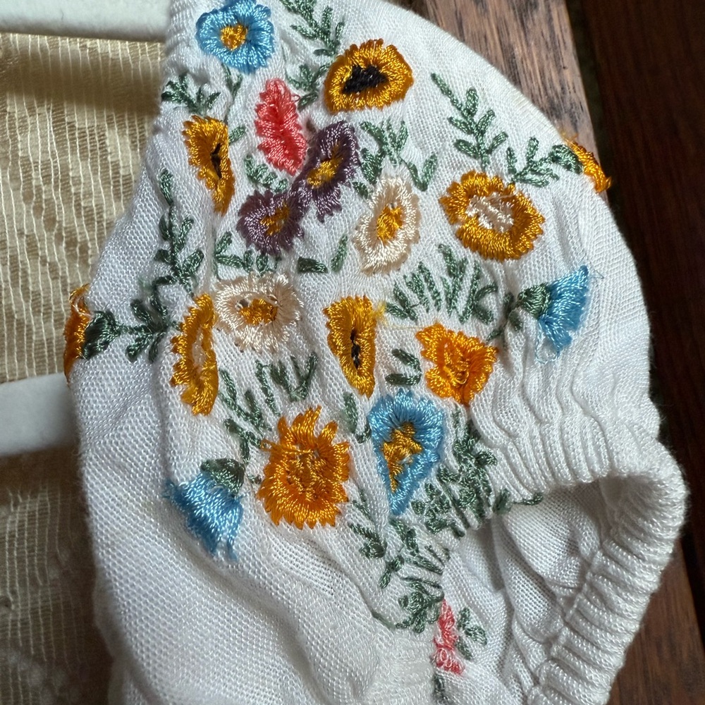 Free People White Floral Embroidered Dress - Picture 4 of 9